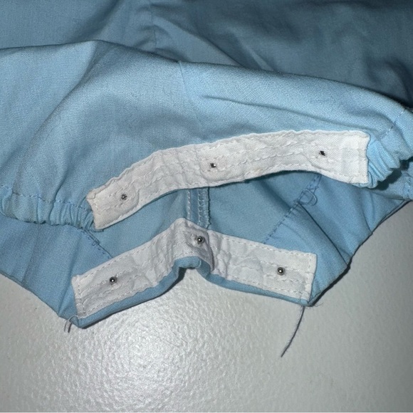 Vtg Baby Outfit romper Light Blue Doll white with hat and booties -Japan - Picture 5 of 10